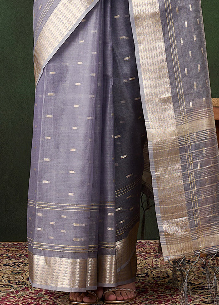 Grey Organza Saree With Blouse Piece Ebay Cheap Pice