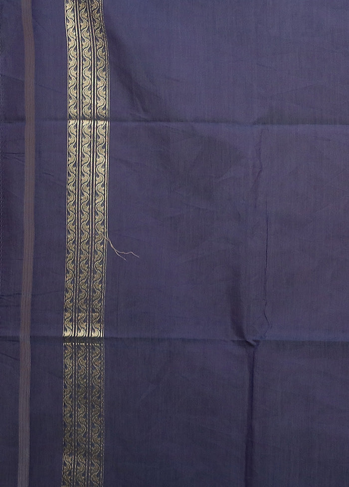 Blue Kora Silk Saree With Blouse Piece Outlet Best Pices