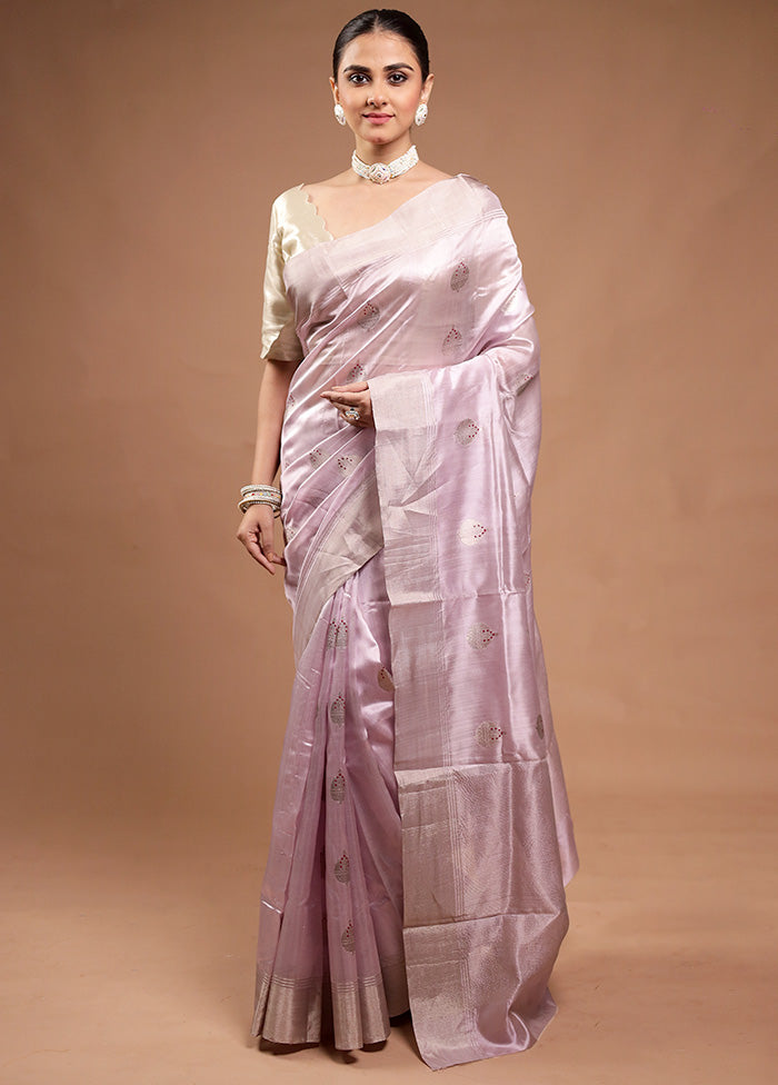 Purple Handloom Chanderi Pure Cotton Saree With Blouse Piece Clearance Best Place