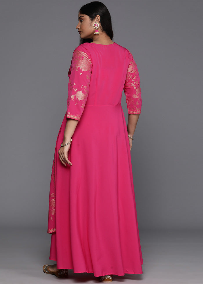 Pink Readymade Silk Indian Dress Supply Cheap Pice