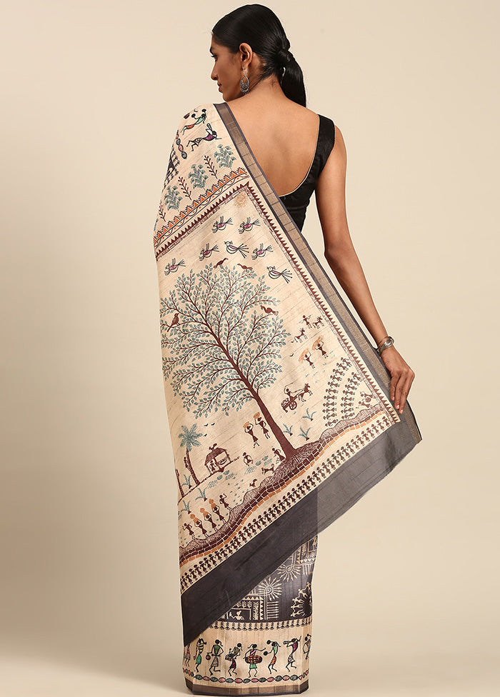 Grey Cotton Saree With Blouse Piece Cheapest Pice Cheap Online