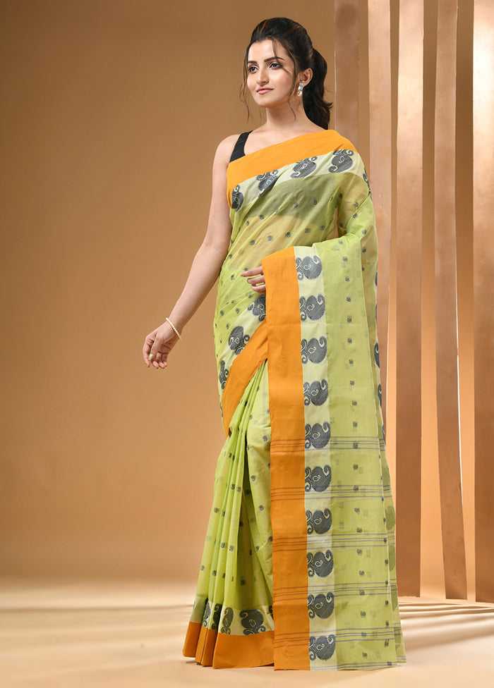 Yellow Cotton Woven Work Saree Without Blouse Piece Discount In China