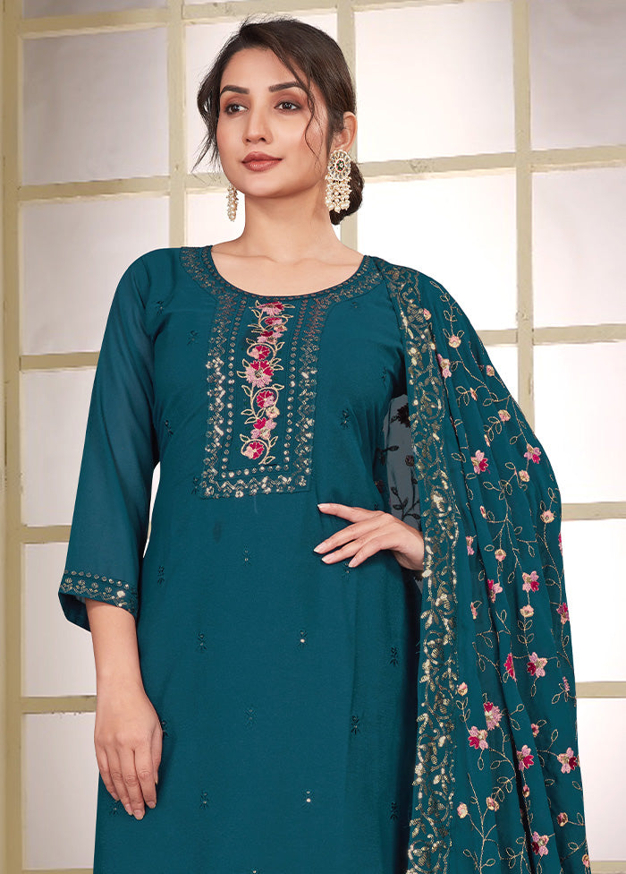 3 Pc Rama Readymade Georgette Suit Set Online