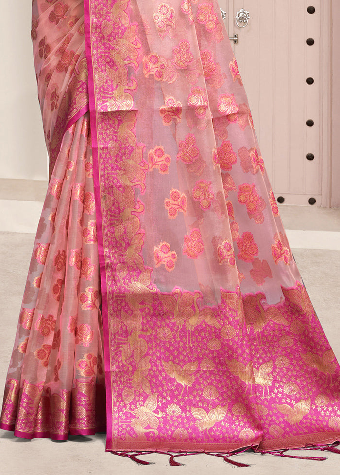 Multicolor Organza Saree With Blouse Piece Sale Clearance