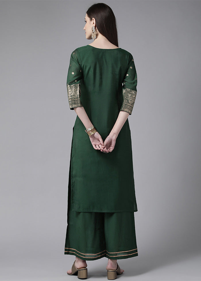 2 Pc Green Readymade Chanderi Kurti Set Outlet Store Online