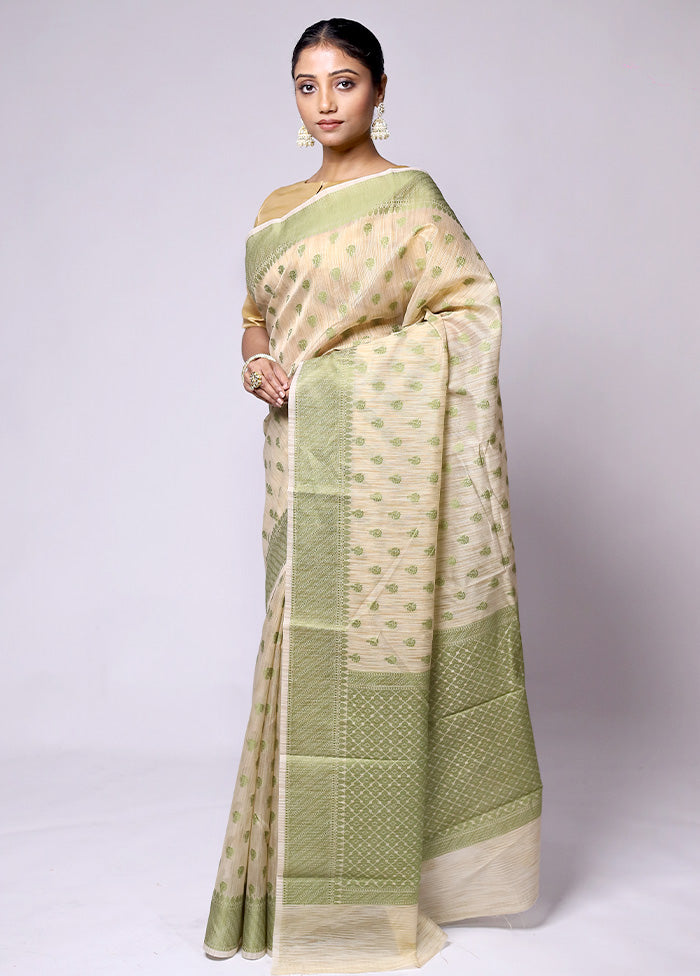 Cream Cotton Saree With Blouse Piece Shop Sale Online