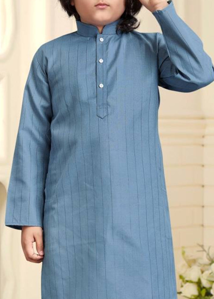 Sky Blue Pure Cotton Kurta Pajama Set Huge Surprise Cheap Online