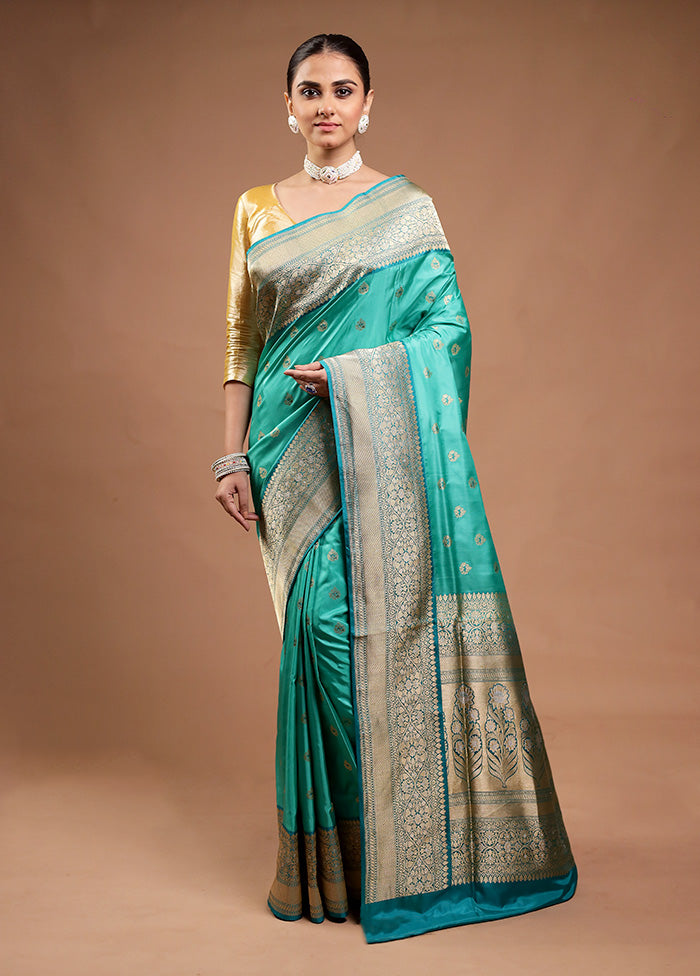 Green Handloom Katan Pure Silk Saree With Blouse Piece 2025 Cheap Pice