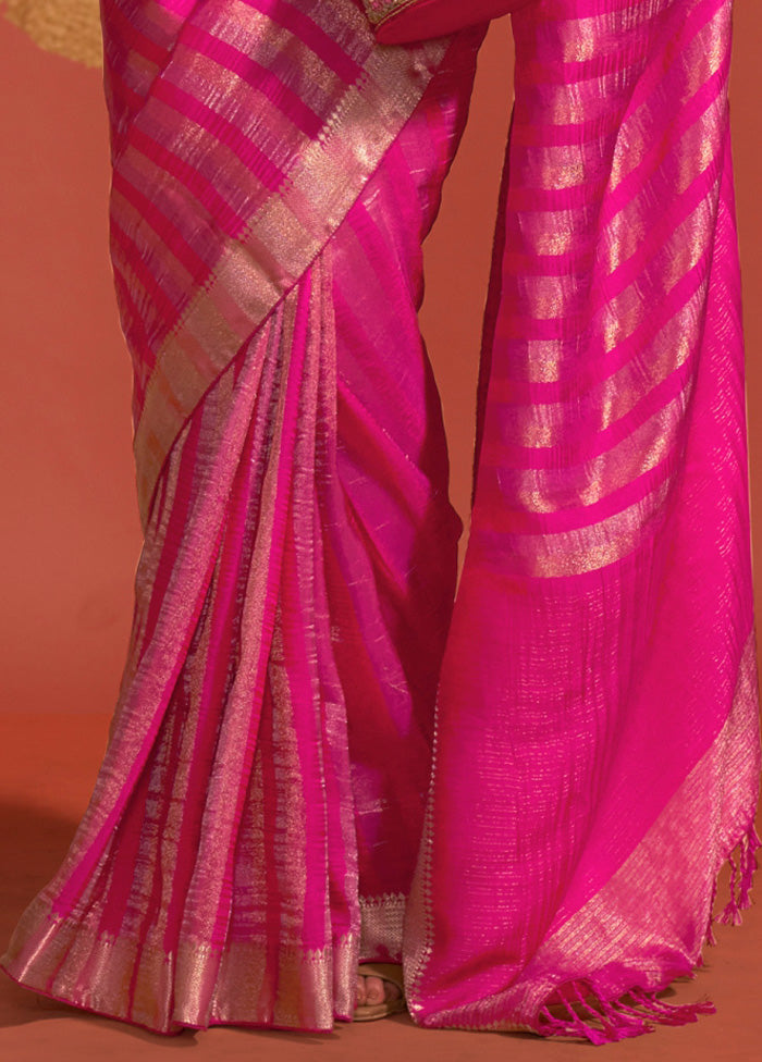 Rani Spun Silk Saree With Blouse Piece How Much Online