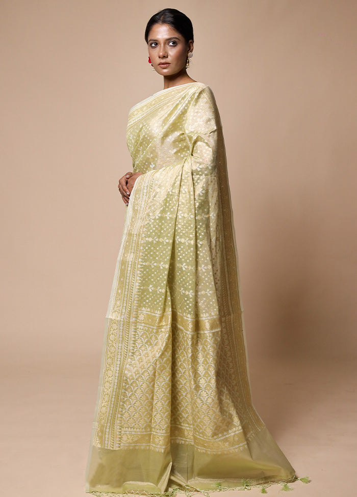 Green Tissue Silk Saree With Blouse Piece Free Shipping Online