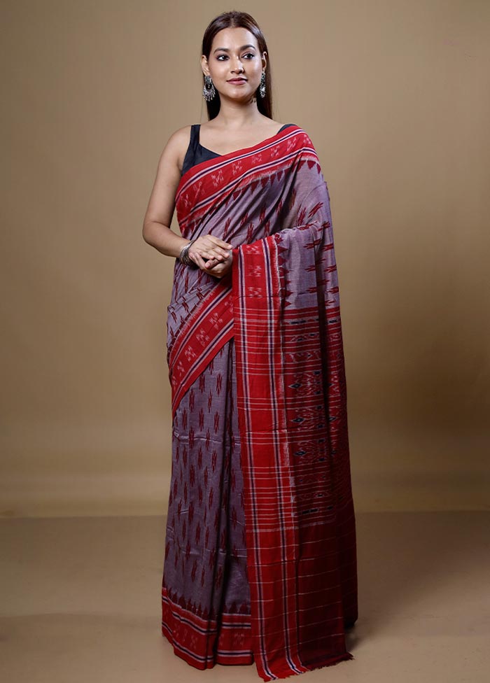 Red Pure Cotton Saree With Blouse Piece Largest Supplier Cheap Pice