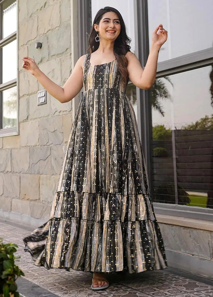 Grey Readymade Rayon Long Gown Wide Range Of Cheap Online