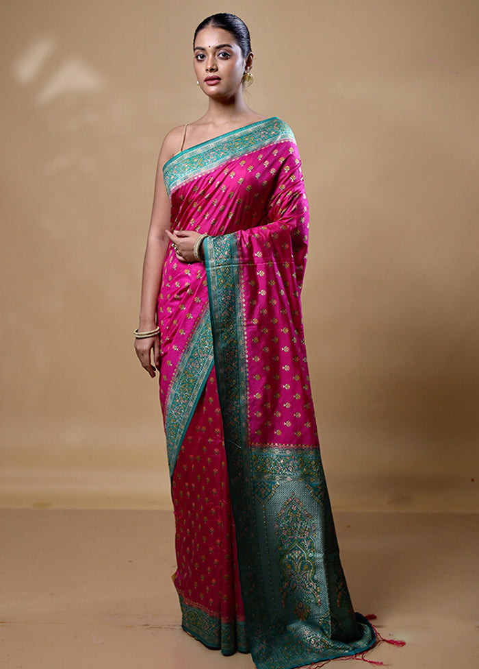 Pink Dupion Silk Saree With Blouse Piece Explore