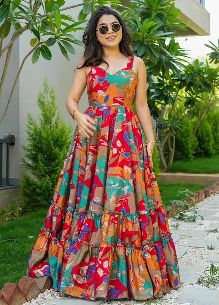 Multicolor Readymade Rayon Indian Dress With Paypal Cheap Online