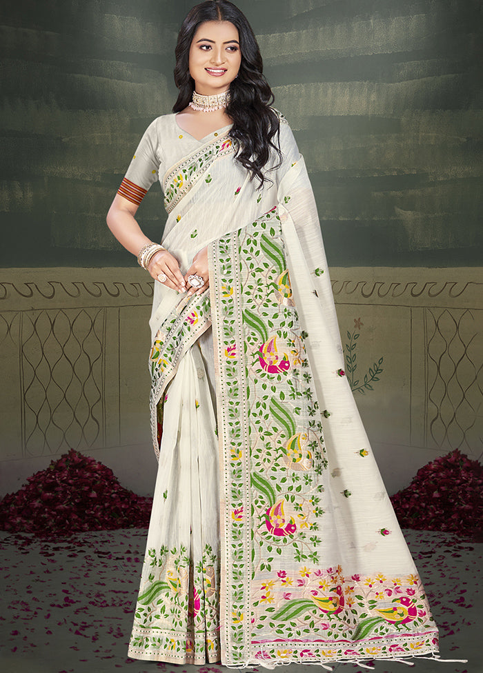 Multicolor Cotton Saree With Blouse Piece Cheap Browse