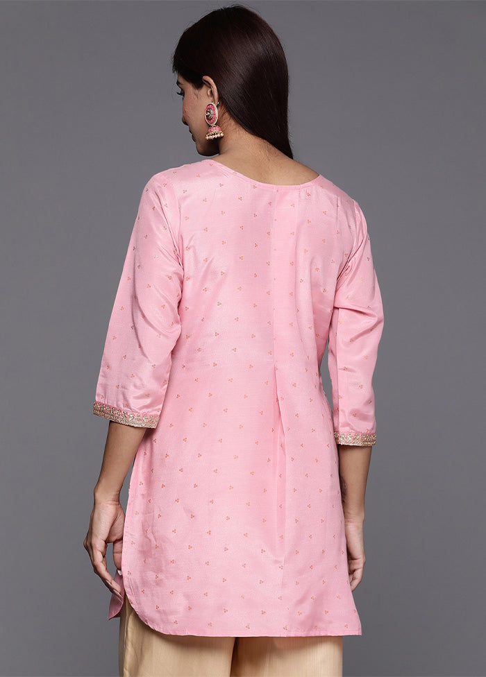 Pink Readymade Silk Tunic Excellent Sale Online