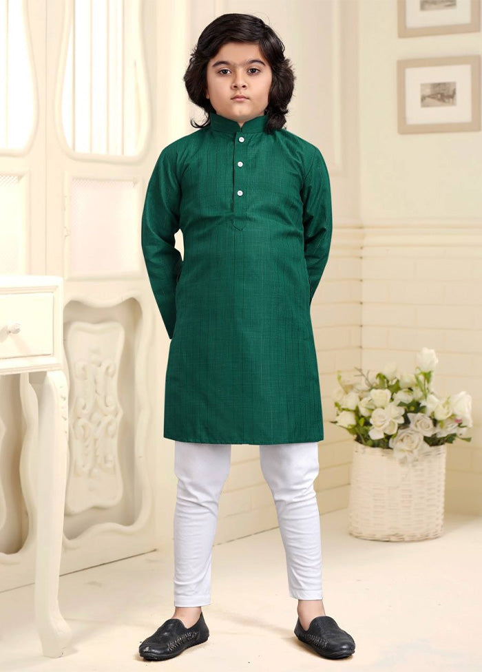 Bottle Green Pure Cotton Kurta Pajama Set Clearance Explore