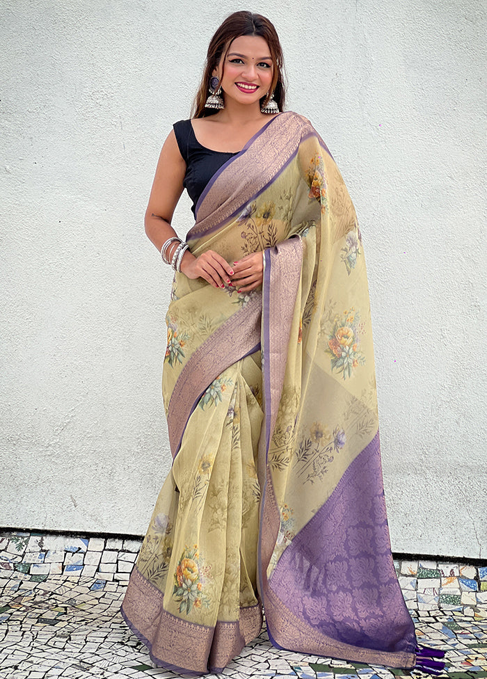 Mustard Spun Silk Saree With Blouse Piece Outlet Recommend