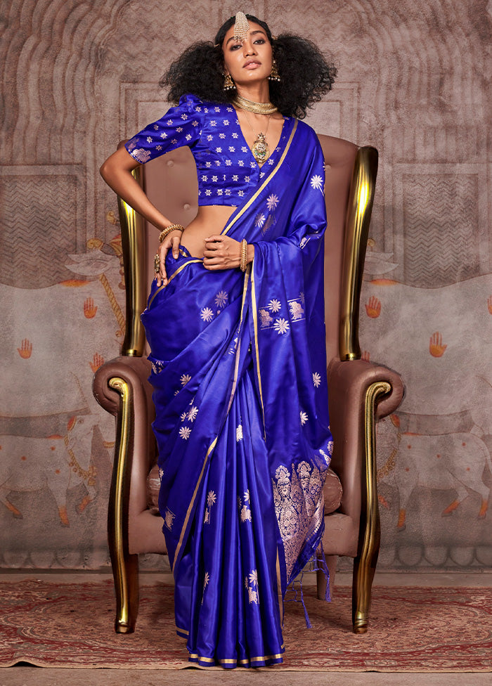 Purple Satin Silk Saree With Blouse Piece Buy Cheap Best Place