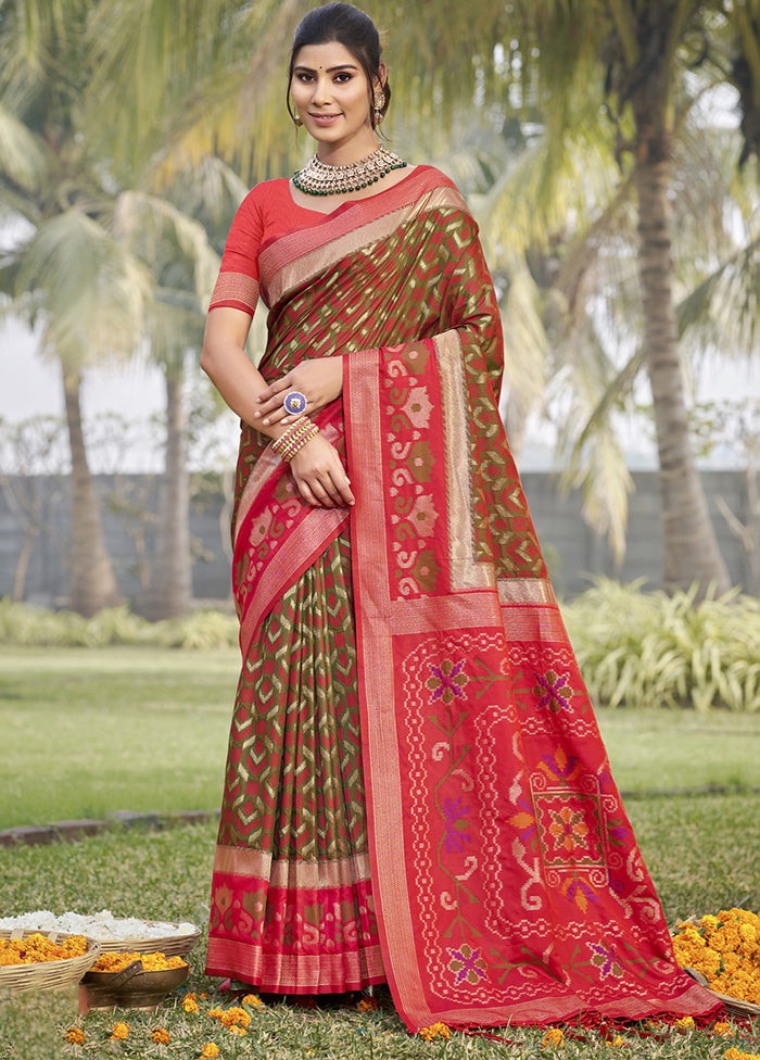 Pink Spun Silk Saree With Blouse Piece Genuine For Sale