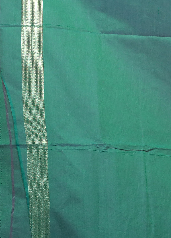 Green Kora Silk Saree With Blouse Piece For Cheap Sale Online