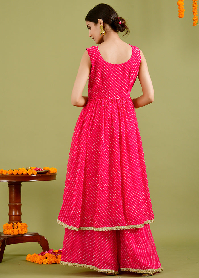 2 Pc Pink Georgette Kurti Set Cheap Best