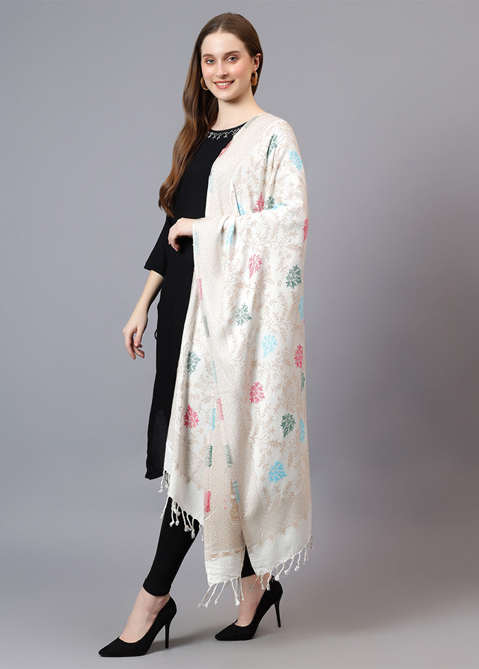 White Fine Wool Stole 2025 Newest Cheap Online