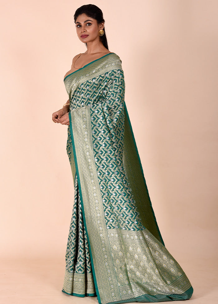 Green Uppada Silk Saree With Blouse Piece 2025 Newest Online