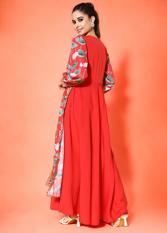 Red Readymade Silk Indian Dress Cheap Tumblr