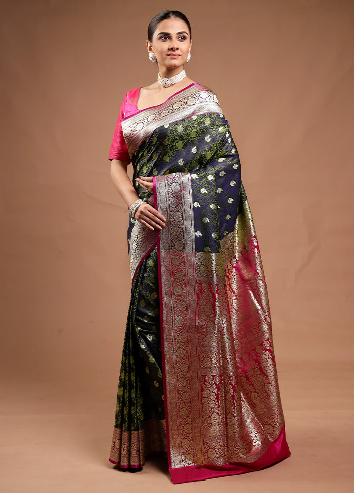 Green Tanchoi Silk Saree With Blouse Piece 2025 New Sale Online