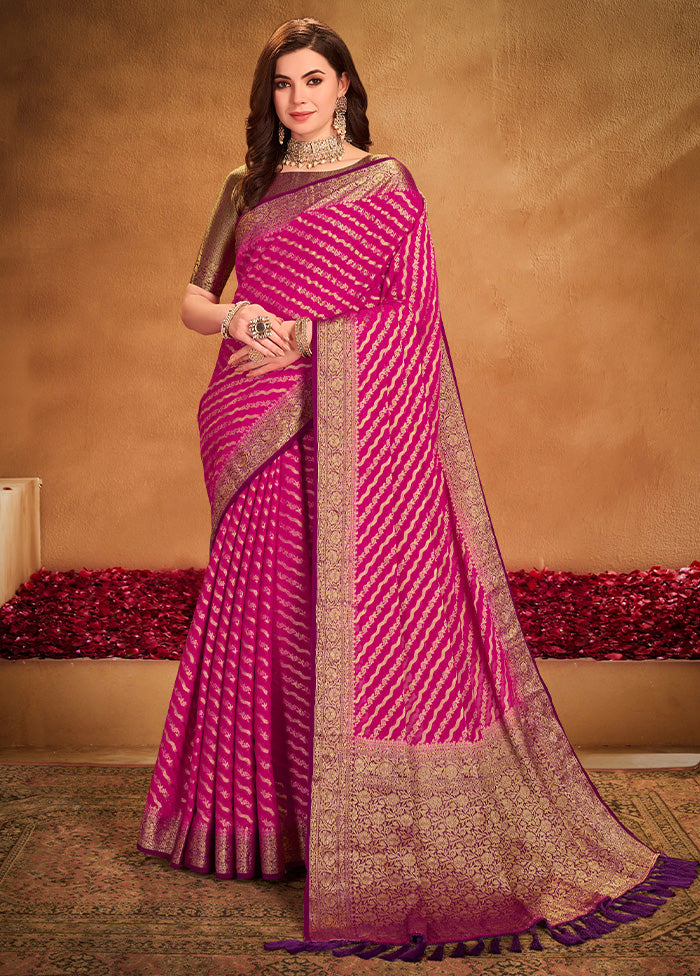 Pink Georgette Saree With Blouse Piece Cheap Eastbay