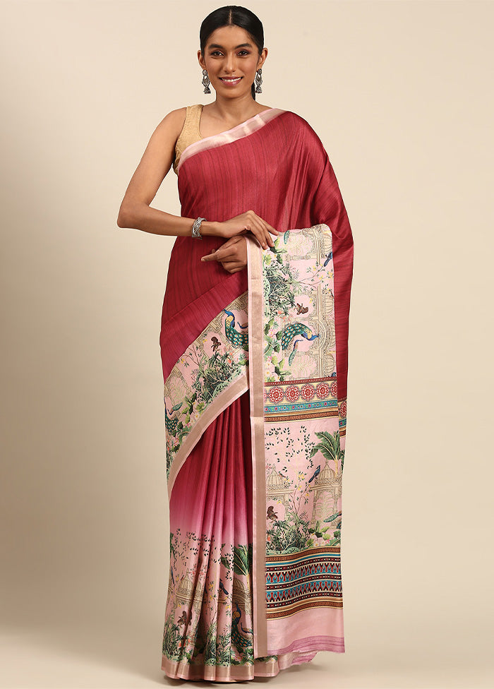 Pink Cotton Saree With Blouse Piece Very Cheap Cheap Online