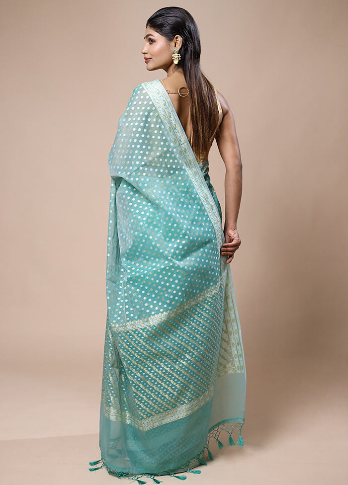 Blue Kora Silk Saree With Blouse Piece Buy Cheap Pay With Paypal