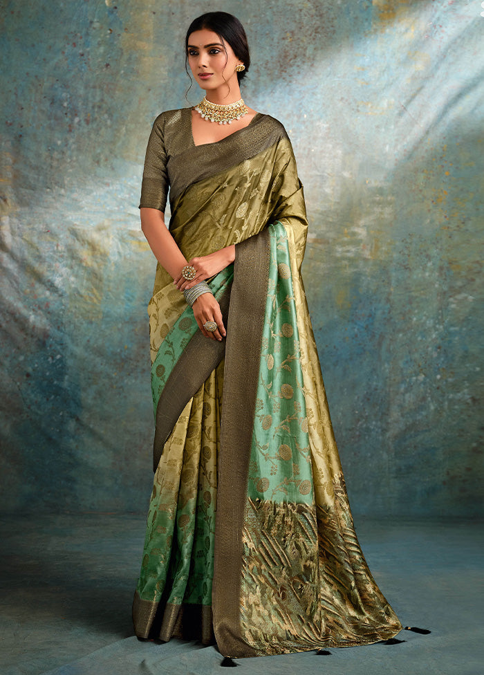 Brown Spun Silk Saree With Blouse Piece Recommend Sale Online