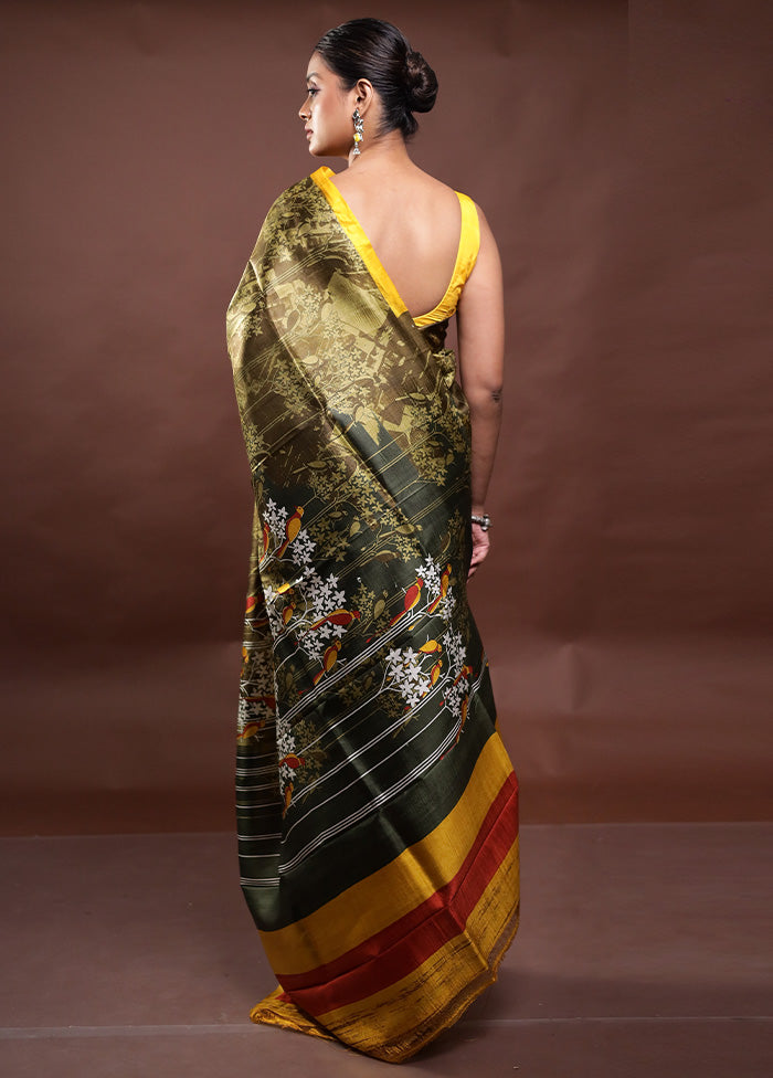 Multicolor Printed Pure Silk Saree Without Blouse Piece Buy Cheap Explore