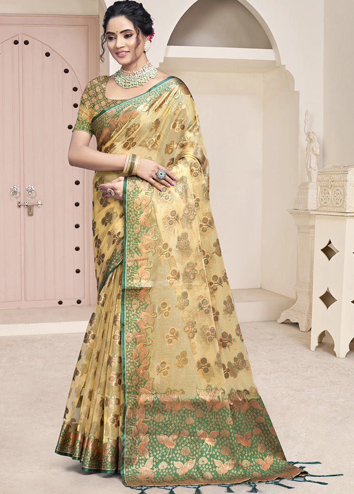 Multicolor Organza Saree With Blouse Piece Online Shop From China