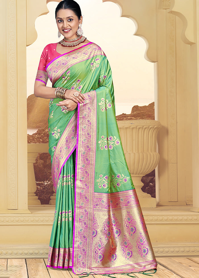 Multicolor Dupion Silk Saree With Blouse Piece Pay With Visa