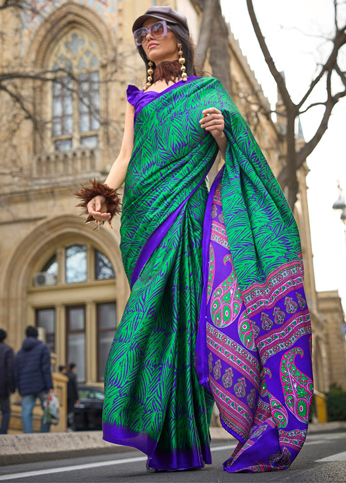 Multicolor Satin Silk Saree With Blouse Piece Free Shipping Inexpensive