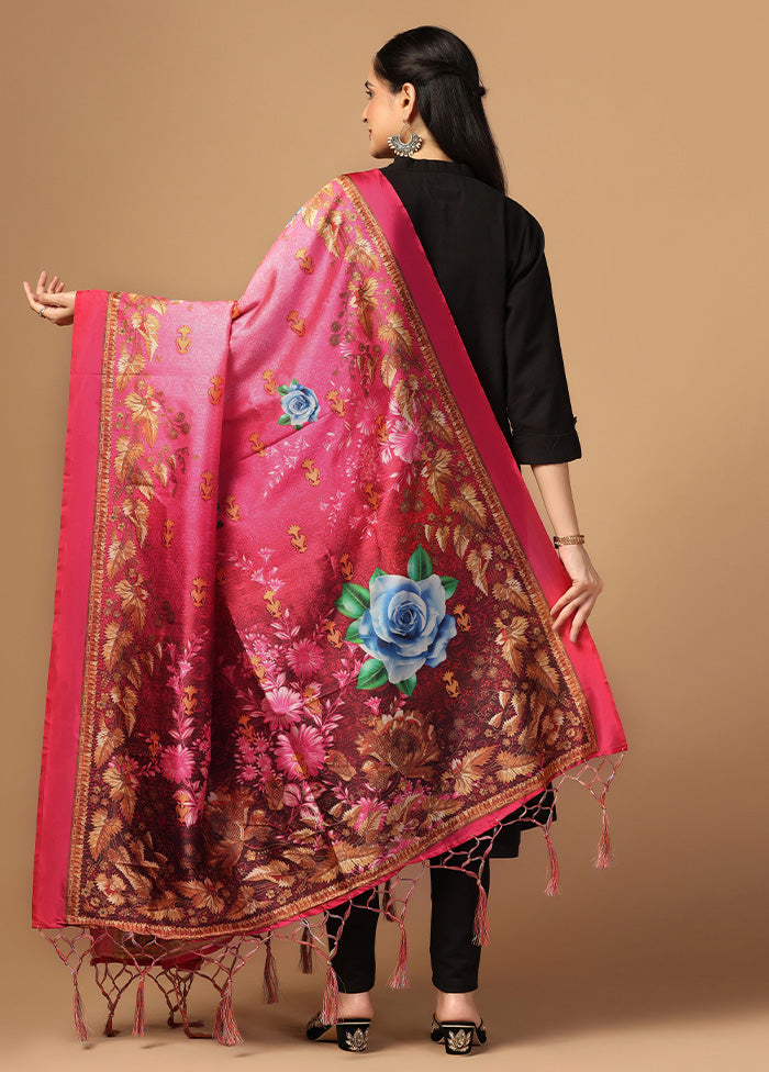 Pink Art Silk Dupatta For Sale Official Site