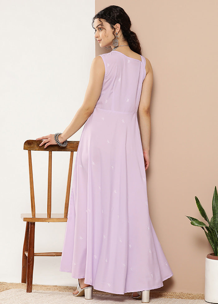 Lavender Readymade Silk Indian Dress Shop Offer Online