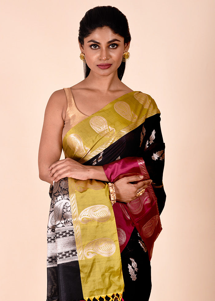 Black Cotton Saree With Blouse Piece Free Shipping Best Pices