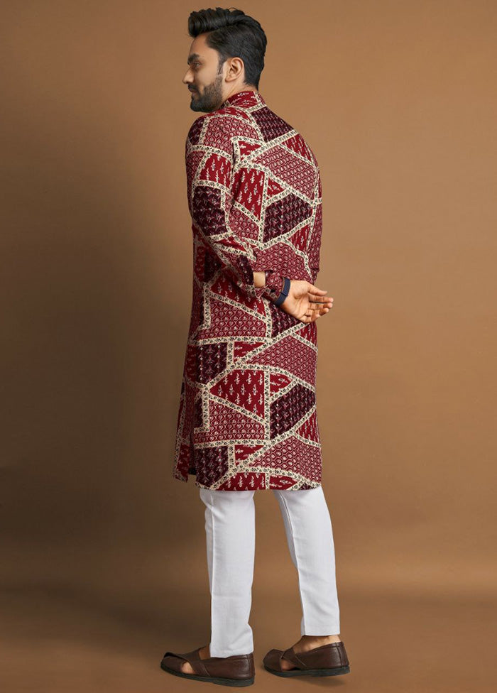 Multicolor Cotton Kurta And Pajama Set For Sale Cheap Online