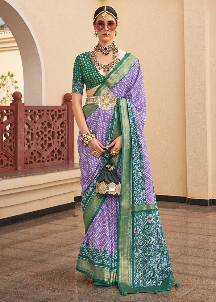 Purple Dupion Silk Saree With Blouse Piece Manchester For Sale