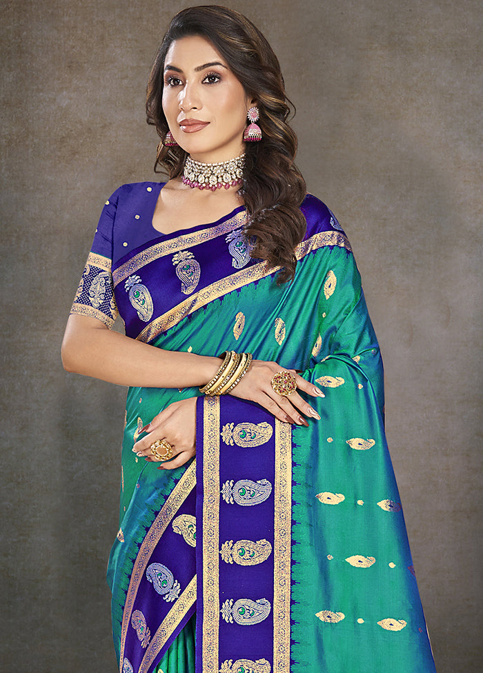 Sky Blue Dupion Silk Saree With Blouse Piece Geniue Stockist For Sale