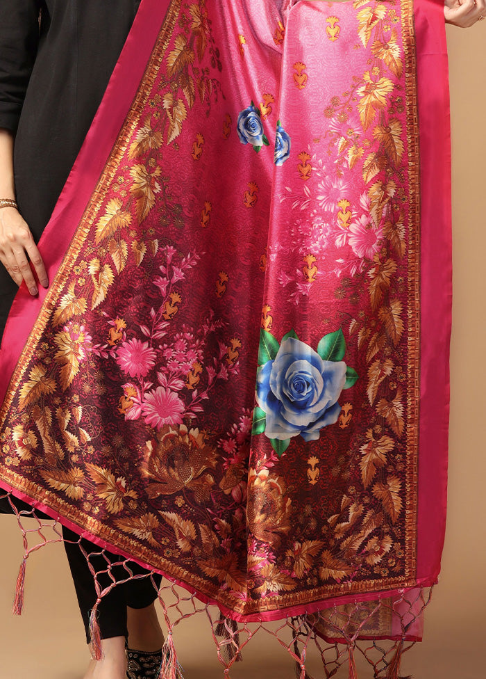 Pink Art Silk Dupatta For Sale Official Site