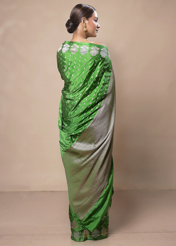 Green Katan Silk Saree With Blouse Piece Ebay Online