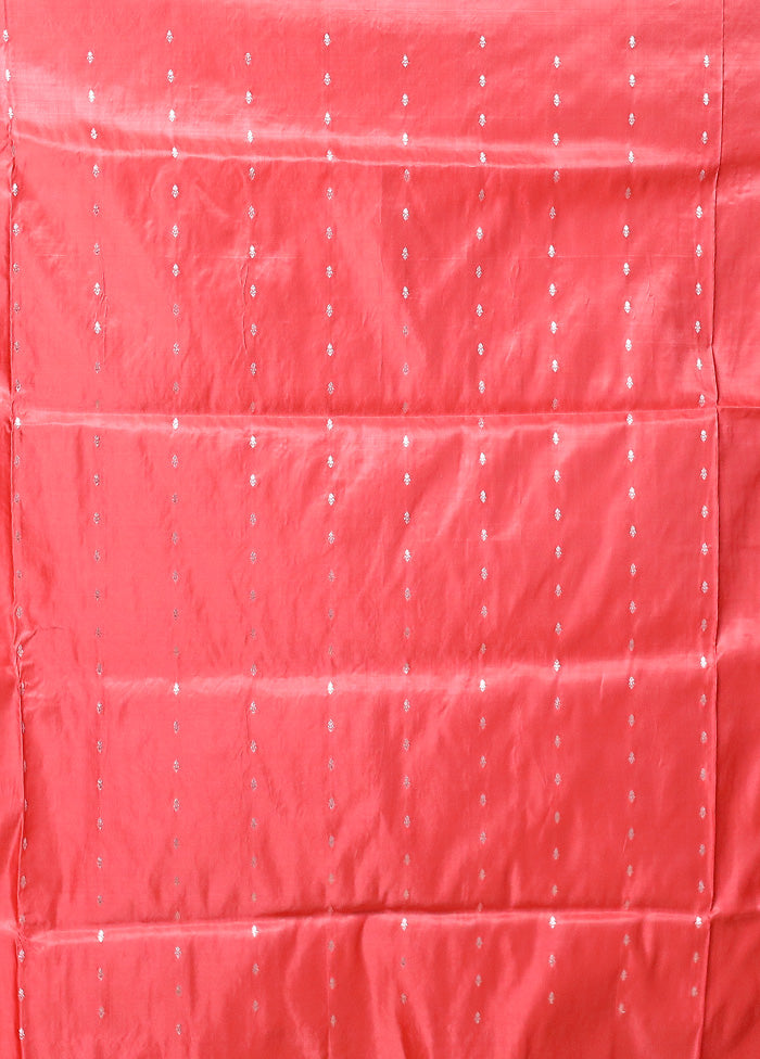 Pink Handloom Banarasi Pure Silk Saree With Blouse Piece Cheap Brand New Unisex