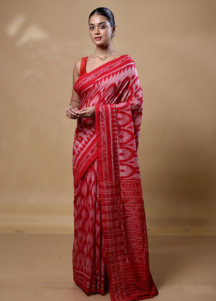 Pink Pure Cotton Saree With Blouse Piece Clearance Very Cheap